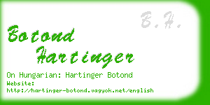 botond hartinger business card